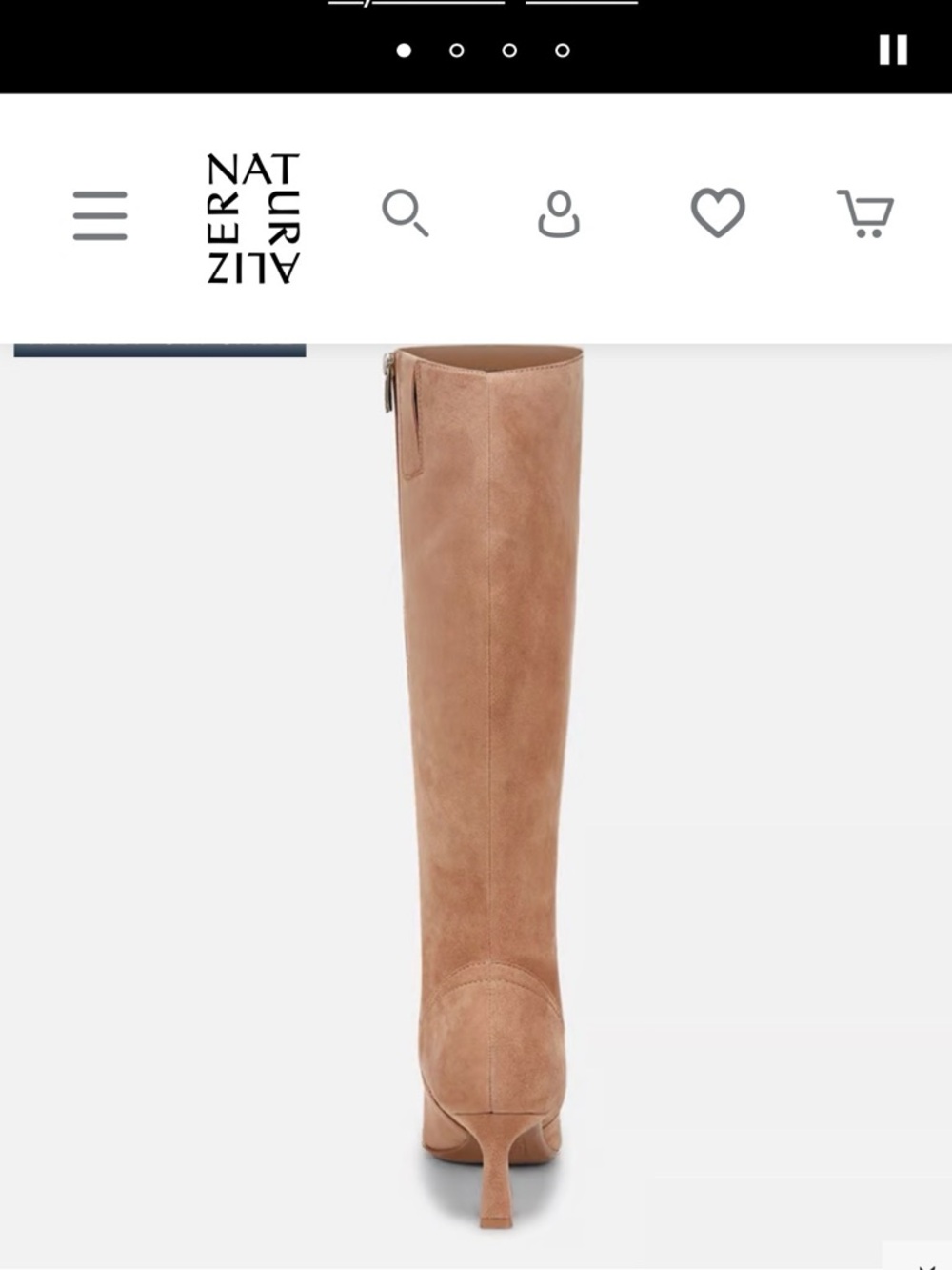 Naturalizer Deesha Suede Knee-high Boots in Tan - Picture 6 of 16